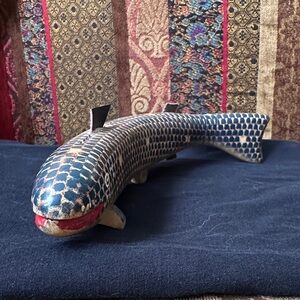 Vintage Wooden articulating fish toy
